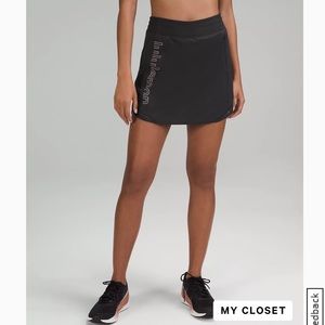 Lululemon Hotty Hot Skirt (Black & Rose Gold)